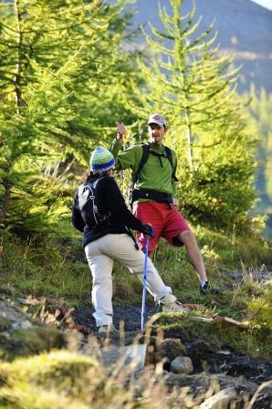 Richard with some client on the trails in Chamonix